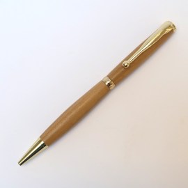 Holzkugelschreiber, Kirschbaum, handgedrechselt