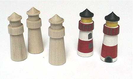 Leuchtturm, natur, 30 mm hoch