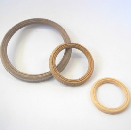 Bilderrahmen aus Holz, rund, 1 Stück