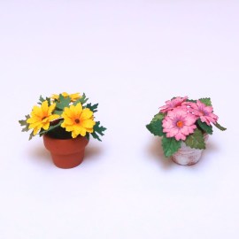 Pflanze, Chrysantheme, Puppenhausminiatur im Maßstab 1zu12