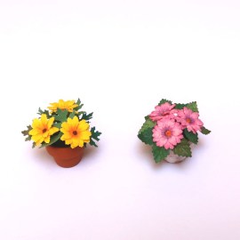 Pflanze, Chrysantheme, Puppenhausminiatur im Maßstab 1zu12