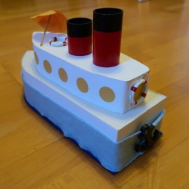 Geschenkverpackung Schiff / Dampfer