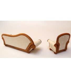 Sessel, Rückansicht, Puppenhausmöbel im Maßstab 1zu12