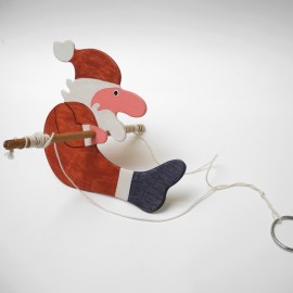 Turner - Weihnachtsmann, handbemalt, ca. 14 cm hoch