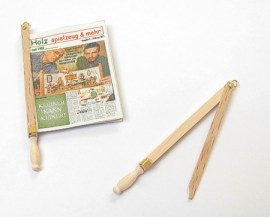 Zeitungsbügel, Puppenstubenminiatur in 1zu12
