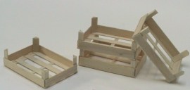 Gemüsestiege aus Holz, Miniatur 1zu12