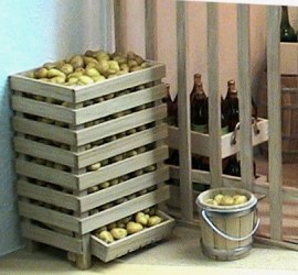 Kartoffelhorde, Einrichtungsbeispiel, Puppenstubenminiatur in 1zu12