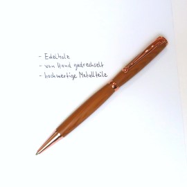 Holzkugelschreiber, Eibe, handgedrechselt