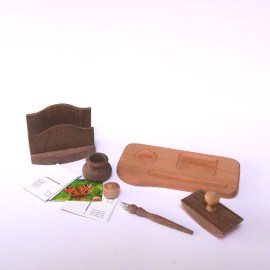Schreibtischset, 5 - teilig, Miniatur im Maßstab 1zu12