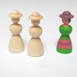 Spielfigur - Frau, natur, 1 Stück, 27 mm hoch