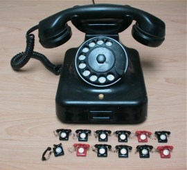 Telefon, Puppenstubenminiatur in 1zu12