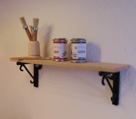 Wandbord, Puppenstubenminiatur im Maßstab 1zu12