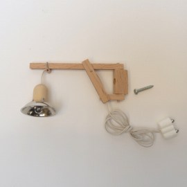 Werkstatt-Wandlampe, Puppenstubenlampe im Maßstab 1zu12