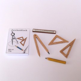 Zeichenset, Puppenstubenminiatur 1zu12
