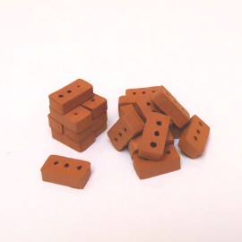 Ziegelsteine, 20 Stück, Miniatur im Maßstab 1zu12
